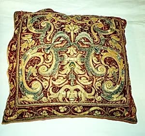 Apparel made into a cushion by Unknown Artist