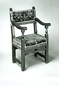 Armchair back and seat by Unknown Artist