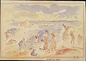 Beach Scene by Auguste Renoir