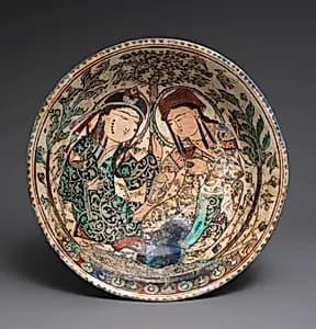 Bowl, Mina'i ("enameled") ware by Unknown Artist