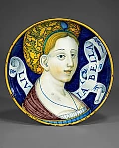 Dish (coppa amatoria) by "In Castel Durante" Painter