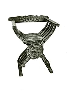 Folding armchair (sedia a Savonarola) by Unknown Artist
