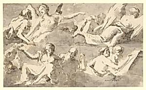 Frieze of Allegorical Figures by Giovanni Domenico Tiepolo