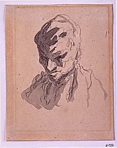 Head of a Man by Honoré Daumier