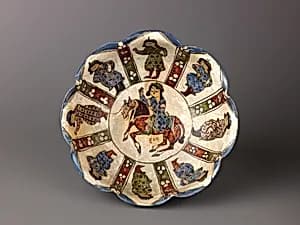 Lobed bowl, Minai'i ("enameled") ware by Unknown Artist