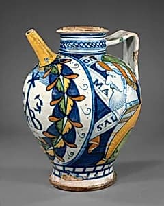 Maiolica: Apothecary jug (brocca) by Unknown Artist