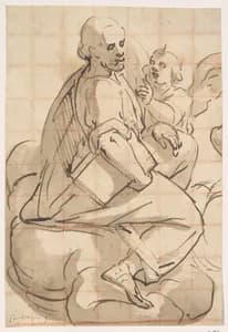 Saint Matthew and the Angel by Luca Cambiaso