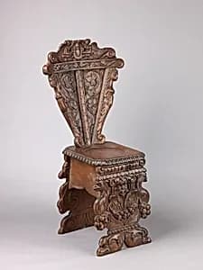 Side chair (sgabello a dorsale) by Alois Überacher|Fratelli Mora