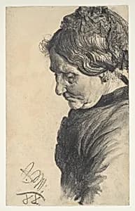 Study of a Woman by Adolph Menzel