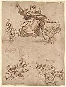 The Almighty with Angels by Luca Giordano