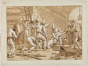 The Burial of Punchinello by Giovanni Domenico Tiepolo