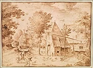 Travelers at a Village