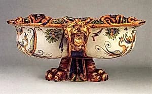 Trilobed cistern (bacile trilobato) by workshop of Francesco Patanazzi