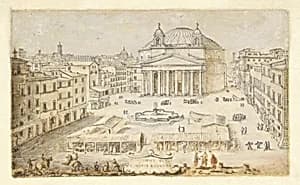 View of the Pantheon, Rome by Lievin Cruyl|Jacques Callot