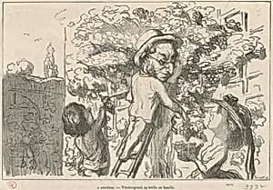 A asnières by Honoré Daumier