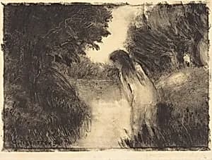 A Bather by Camille Pissarro