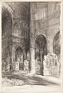 A Cathedral Nave by Arthur Frederick Payne