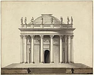 A Classical Temple by Louis Gustave Taraval