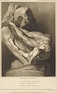 A Falling Giant by William Bond after William Hilton I after Thomas Banks