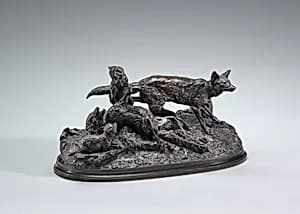 A Family of Foxes by Pierre-Jules Mêne