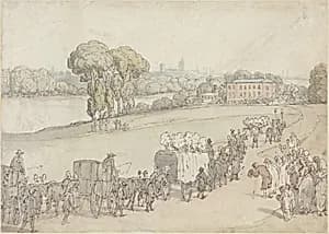 A Funeral Procession by Thomas Rowlandson