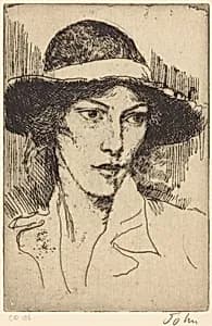 A Girl's Head - J by Augustus John