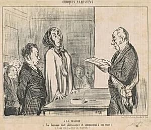 A la mairie ... by Honoré Daumier