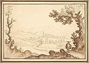 A Landscape Near Pecchio by Remigio Cantagallina