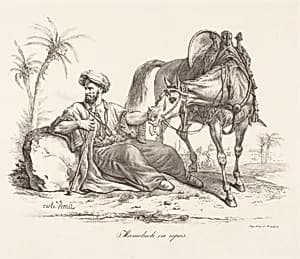 A Mameluck Resting by Carle Vernet