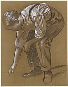 A Man Bending Over by Hans Thoma