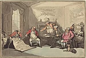 A Militia Meeting by Thomas Rowlandson