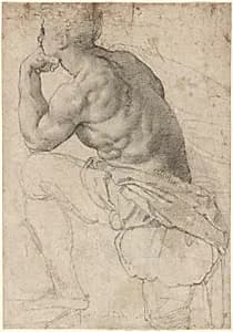 A Pearl Diver by Alessandro Allori