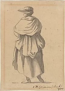A Peasant Woman by Samuel Hieronymus Grimm
