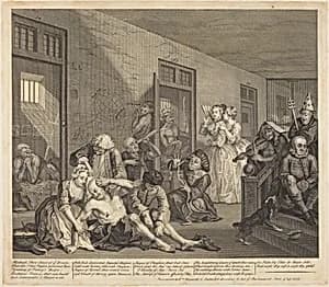 A Rake's Progress: pl.8 by William Hogarth