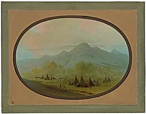 A Small Crow Village by George Catlin
