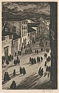 A Spanish Good Friday, Ronda by Muirhead Bone