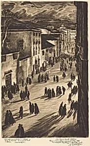 A Spanish Good Friday (Ronda) by Sir Muirhead Bone