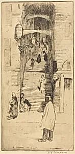 A Stairway in Genoa by David Young Cameron