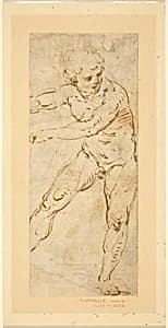 A Standing Male Nude by Circle of Raphael
