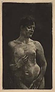 A Standing Nude by Max Klinger