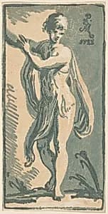 A Standing Youth Gesturing to His Right by Anton Maria Zanetti I, after Parmigianino
