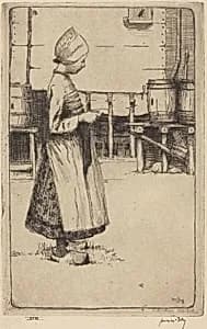 A Volendam Girl by James McBey