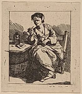 A Woman Smoking by Cornelis Bega
