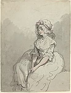 A Young English Beauty by Thomas Rowlandson