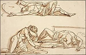 Achilles and Patroclus by Philippe-Auguste Hennequin