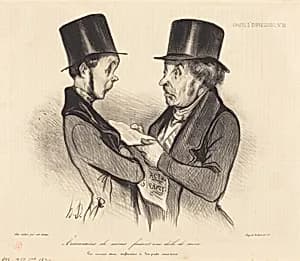 Actionnaires de mines... by Honoré Daumier