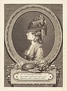 Adrienne Sophie Marquise de *** by Augustin de Saint-Aubin