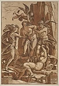 Allegory of Virtue by Andrea Andreani after Jacopo Ligozzi