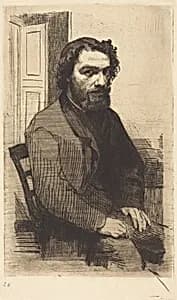 Alphonse Legros by Félix Bracquemond