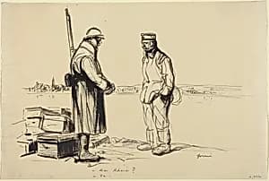 -Am Rhien?  -Ya. by Jean-Louis Forain